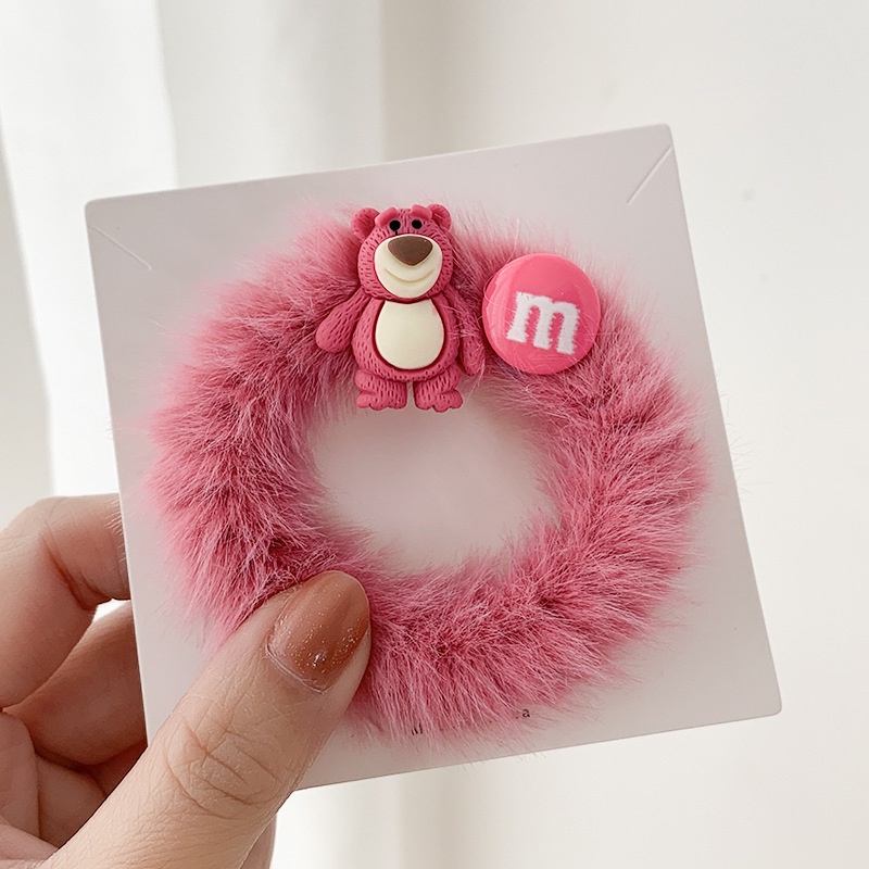 Dây Cột Tóc Hình Gấu Màu Tím Dễ Thương Phong Cách Hàn Quốc Dễ Thương Cho Nữ