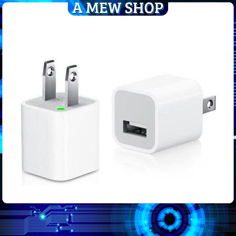 Củ/Cốc Sạc Vuông Cao Cấp i7 Chuẩn Dòng 1A Sạc Cho Mọi Thiết Bị Iphon/s.a.m.s.ung/oppo/nokia - A MEW