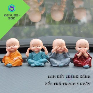 [RẺ VÔ ĐỊCH] Bộ Tượng Chú Tiểu Tứ Không - Phật Phong Thủy 4 Tư Thế