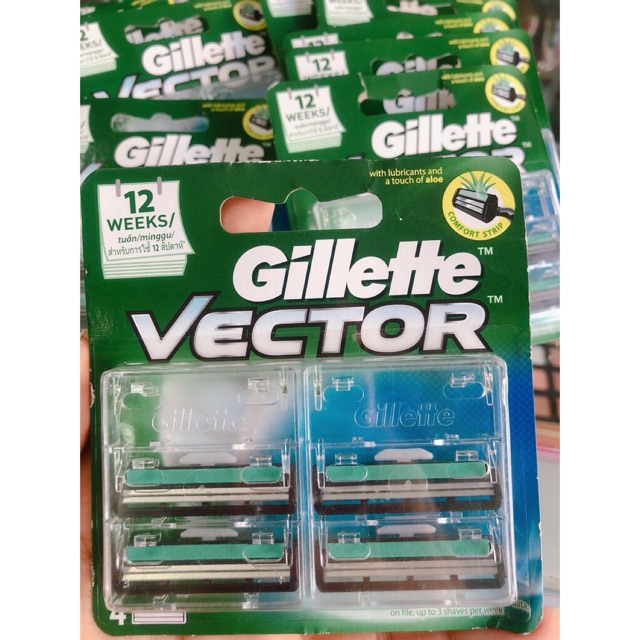 Lưỡi Dạo Cạo Gillette Vector 2 Lưỡi Kép