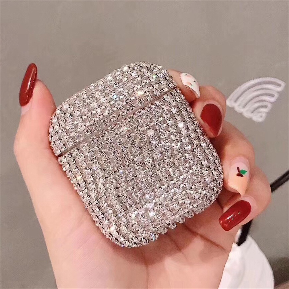Vỏ Bọc Hộp Sạc Tai Nghe Cứng Đính Kim Cương Sáng Bóng Nhiều Màu Lấp Lánh Cho Nữ | BigBuy360 - bigbuy360.vn