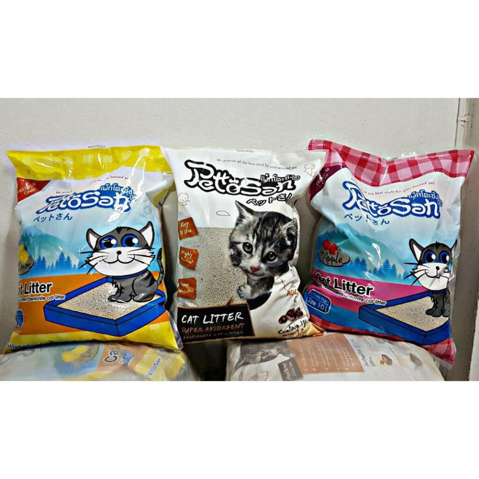 Hanpet.GV- PETTOSAN- Thailand CÁT VỆ SINH CHO MÈO (3 mùi) hạt to không bụi vón cục nhanh