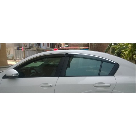 vè mưa chỉ mạ mazda 2 2015 - 2021 hàng cao cấp  ( chỉ viền inox )