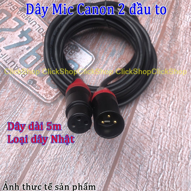 Dây Mic Canon 2 Đầu Đực Cái  của Nhật Bãi Dùng Cho Mixer, Icon, Vang , Âm Li và Nhiều Thiết Bị Âm Thanh Khác