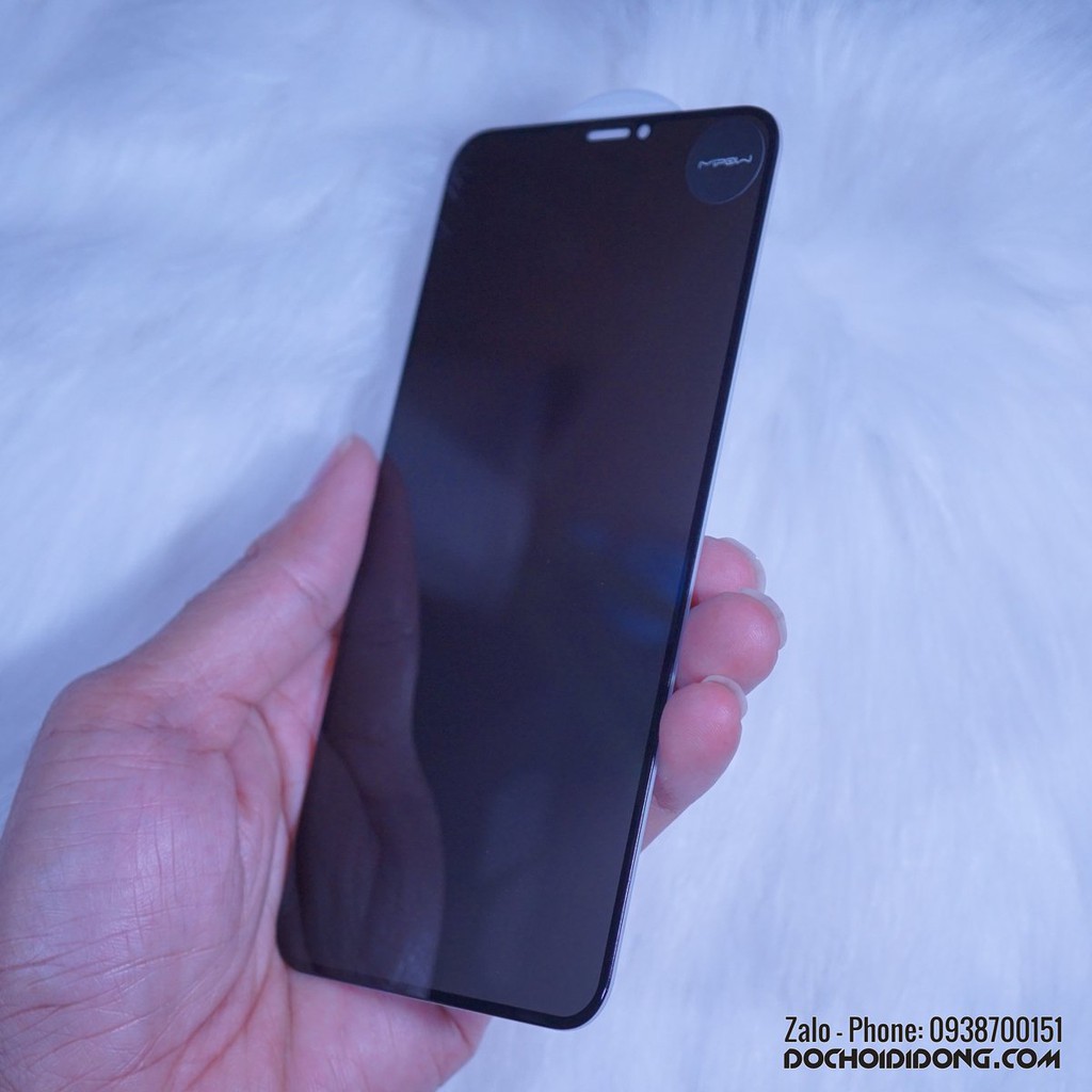[TẶNG DÁN LƯNG]  Dán Cường Lực Chống Nhìn Trộm IPhone 12 11 Pro Max X XS Max XR 7 8 Plus Mipow Anti Spy Chính Hãng
