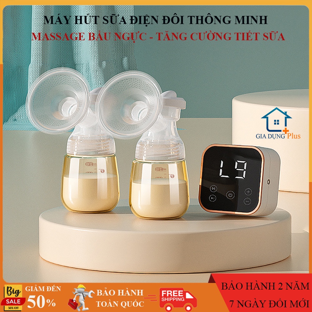 Máy hút sữa điện đôi massage tăng cường tiết sữa,nhỏ gọn, đa năng với 9 cấp độ hút sữa. Bảo hành 2 năm trên toàn quốc.