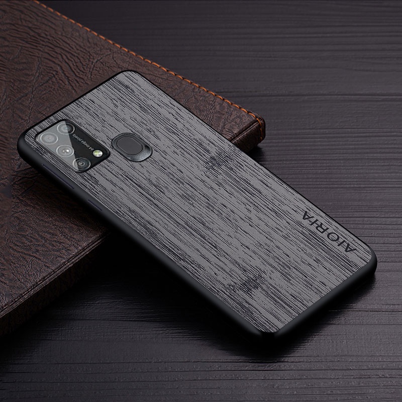 Ốp Lưng Cho samsung Galaxy m31 M51 M31S Họa Tiết Gỗ Tre Da Vỏ Điện Thoại Sang Trọng coque Cho samsung m31 case capa