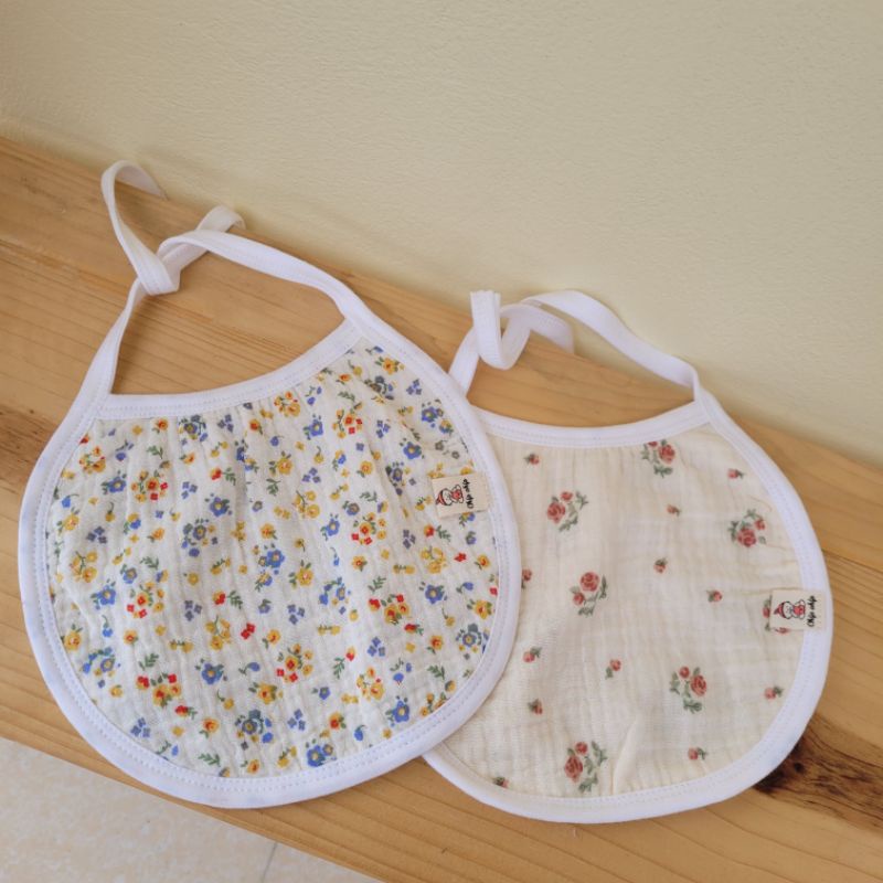 Yếm tròn xô Muslin 4 lớp cho bé trai bé gái