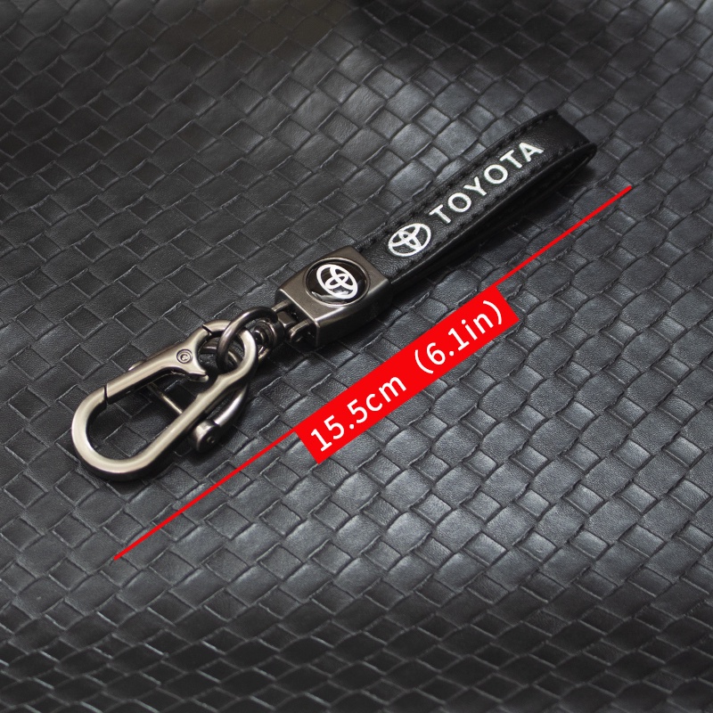1 Móc Khóa Kim Loại Và Da PU Cao Cấp Cho Xe Hơi Toyota Corolla Yaris Aygo Prius RAV4 Camry Auris