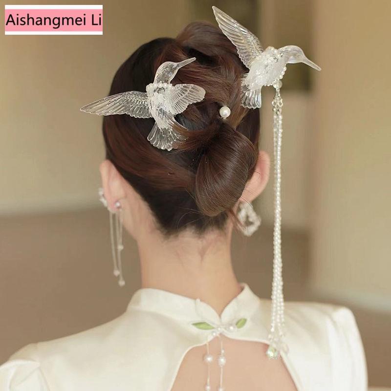 [Aishang Xinh Đẹp] Cài Tóc Phối Tua Rua Phụ Kiện Chụp Ảnh Cưới / Cô Dâu Nghệ Thuật Phong Cách Mới