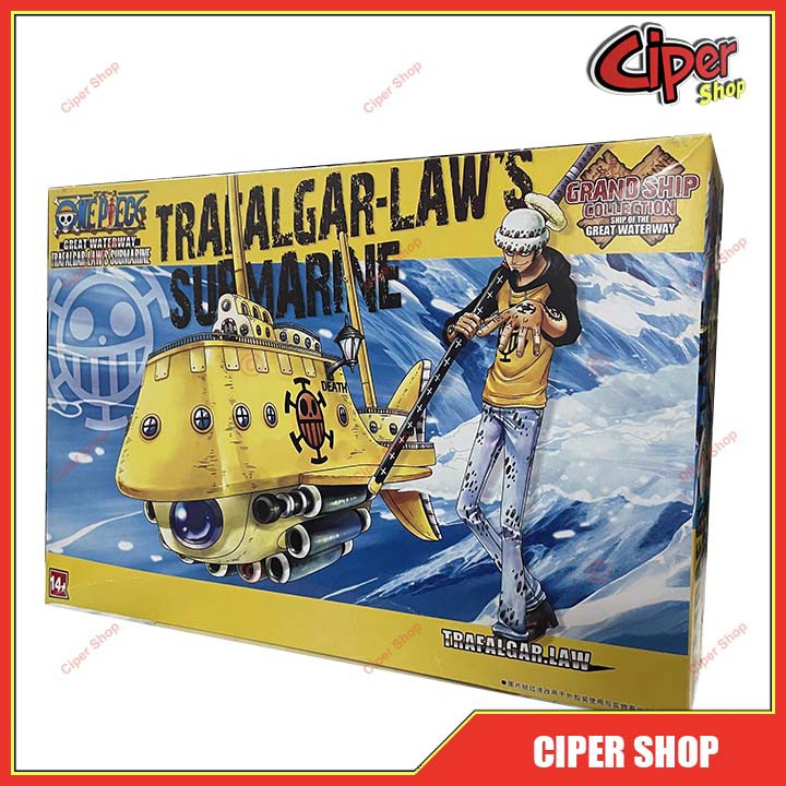 Loại 16cm - Mô hình thuyền tàu Law Trafalgar One Piece Sunny - Mô hình Thuyền One Piece