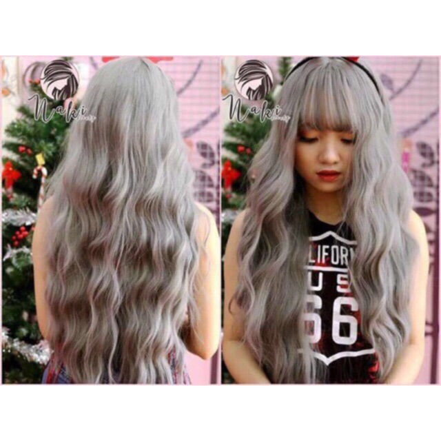 Tóc giả cao cấp❤️fresship 50k❤️ xù sóng 3 trục dợn sóng- tặng lưới chùm tóc- hình thật