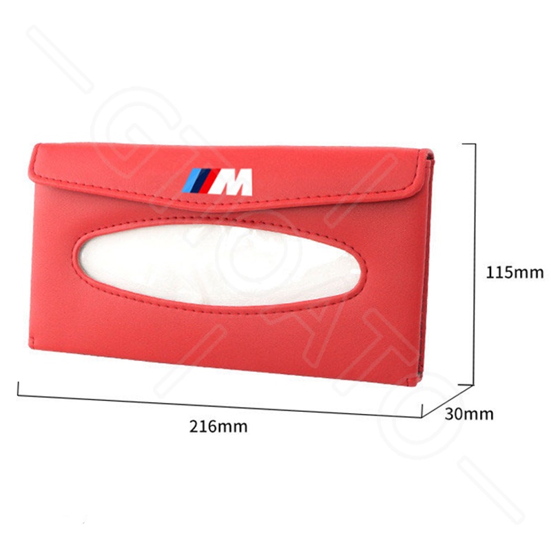GTIOATO Cho BMW M Hộp Đựng Khăn Giấy Ô Tô Tấm Che Nắng Ô Tô Da HộP ĐựNg GiấY TrêN Xe Ô Tô HộP ĐựNg GiấY ĂN TrêN Ô Tô Hộp Khăn Giấy Ô Tô Trang Trí NộI ThấT Ô Tô Cho BMW X4 E46 E90 F30 F10 1 X2 8 118I 320i M4 E60 218i X5 M3 318i X7