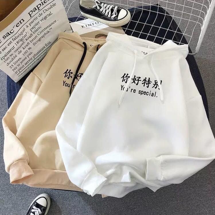 Áo Hoodie chữ trung chất nỉ bông 3 màu cực đẹp | BigBuy360 - bigbuy360.vn