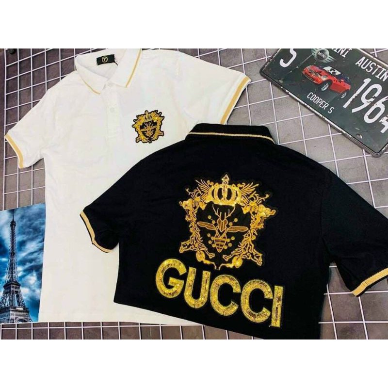 Áo Thun Nam Cổ Trụ Polo Kim Sa (chất liệu cotton , co dãn ,kim sa lấp lánh) | BigBuy360 - bigbuy360.vn