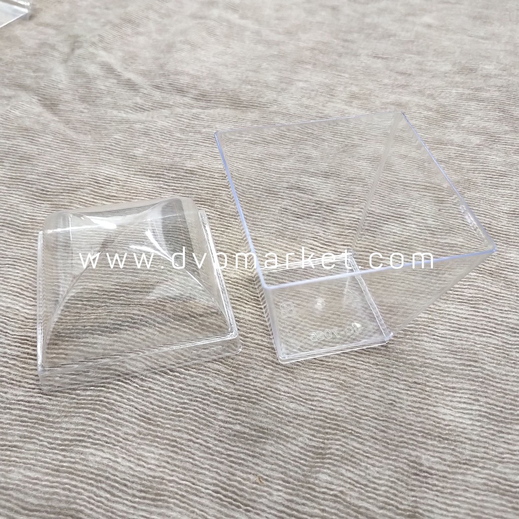 Ly nhựa bánh mousse hình vuông 7x4.5 JC7065 (20 cái kèm nắp)