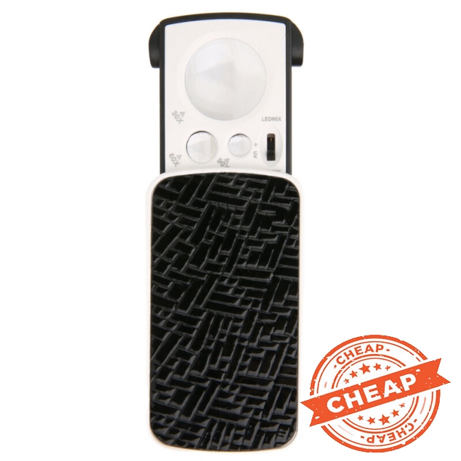 30X 60X 90X Pockets Magnifying Magnifier Jeweler Eye Glass Loupe Loop with LED Light 8.5*4.5*2CM