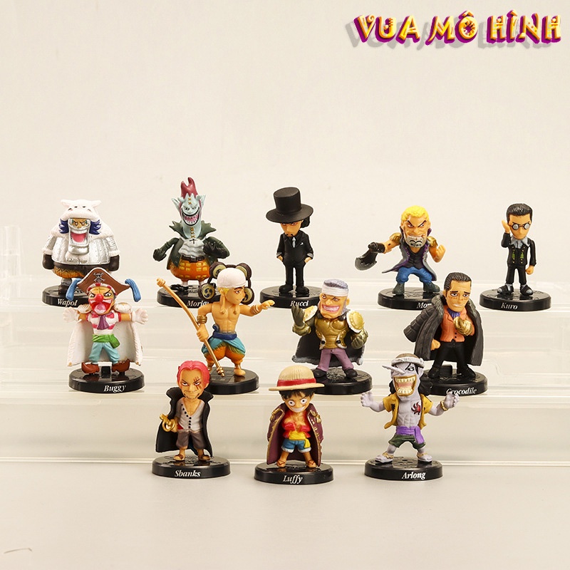 Mô hình One Piece- Figure 12 hải tặc trong One piece giá tốt chiều cao 5-10cm ( Có bán lẻ )