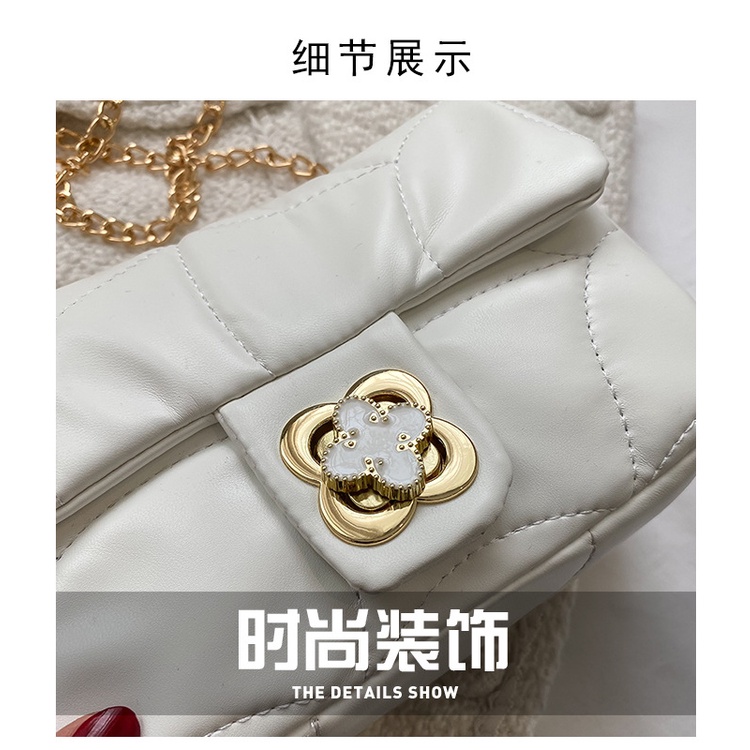 Túi Đeo JASMIN NOIR Chéo Da PU Phối Dây Xích Thời Trang Nữ