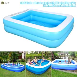 MJy5♡♡♡ Baby Kid Inflatable Swimming Pool Paddling Pool Large Size Thickened Square Swimming Pool