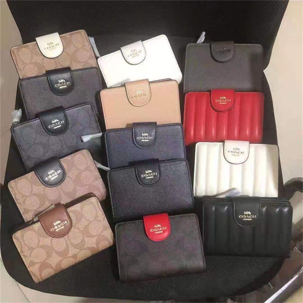 Ví Da Nữ Dáng Ngắn Có Khóa Kéo C0082 6390 C3454 C3375 C3452 C3453 3773