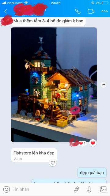 Lego Light Bộ đèn trang trí Old Fishing Store - Cửa hàng bán đồ câu ( giá chỉ có đèn )