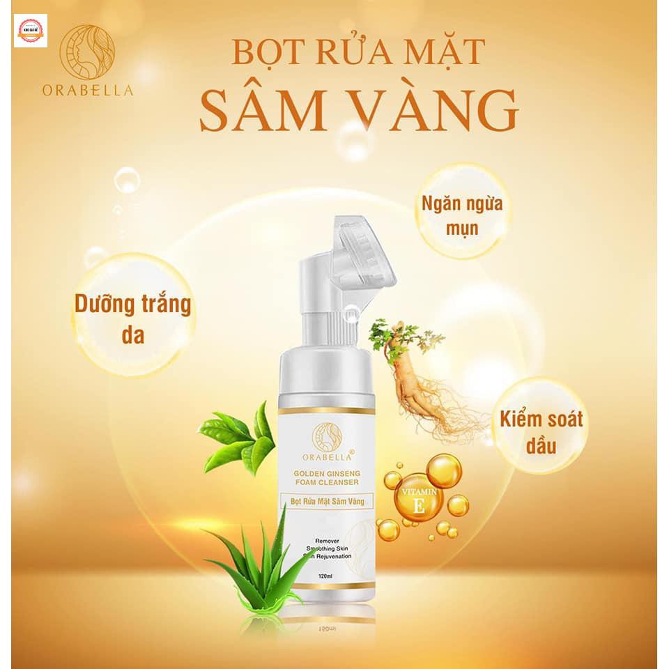 Sữa Rửa Mặt Sâm Vàng Cao Cấp Tinh Chất Nhân Sâm Tự Nhiên Kèm Đầu Cọ Massager. Chính Hãng Orabella | BigBuy360 - bigbuy360.vn