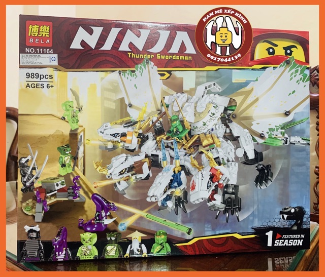 Đồ chơi xếp hình - Bela 11164 - Rồng 4 Đầu Ninjago - Phần mới !