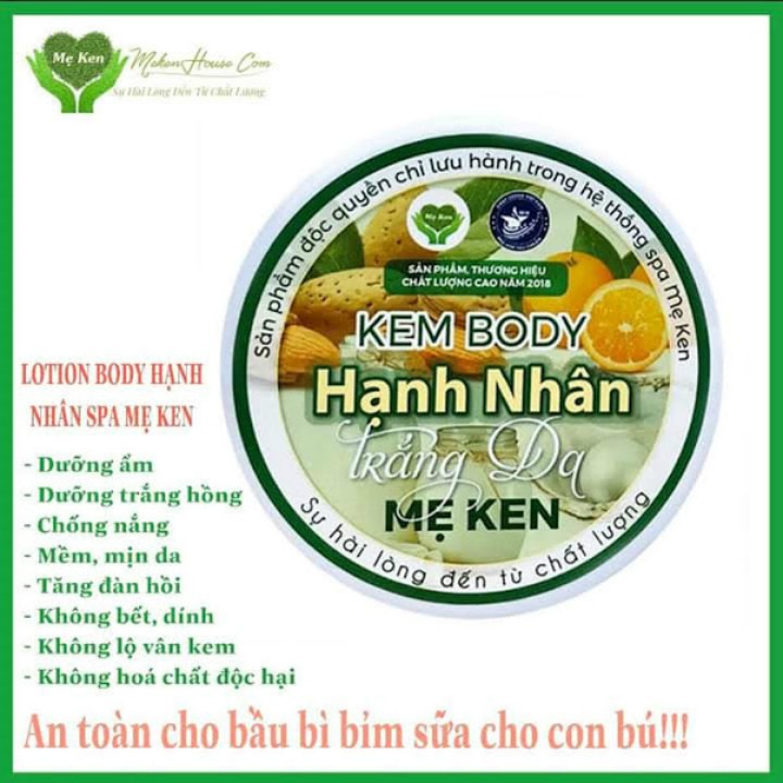 Kem Body DưỡngTrắng Da Hạnh Nhân Cực Hiệu Quả Từ Thiên Nhiên Mẹ Ken 200ml