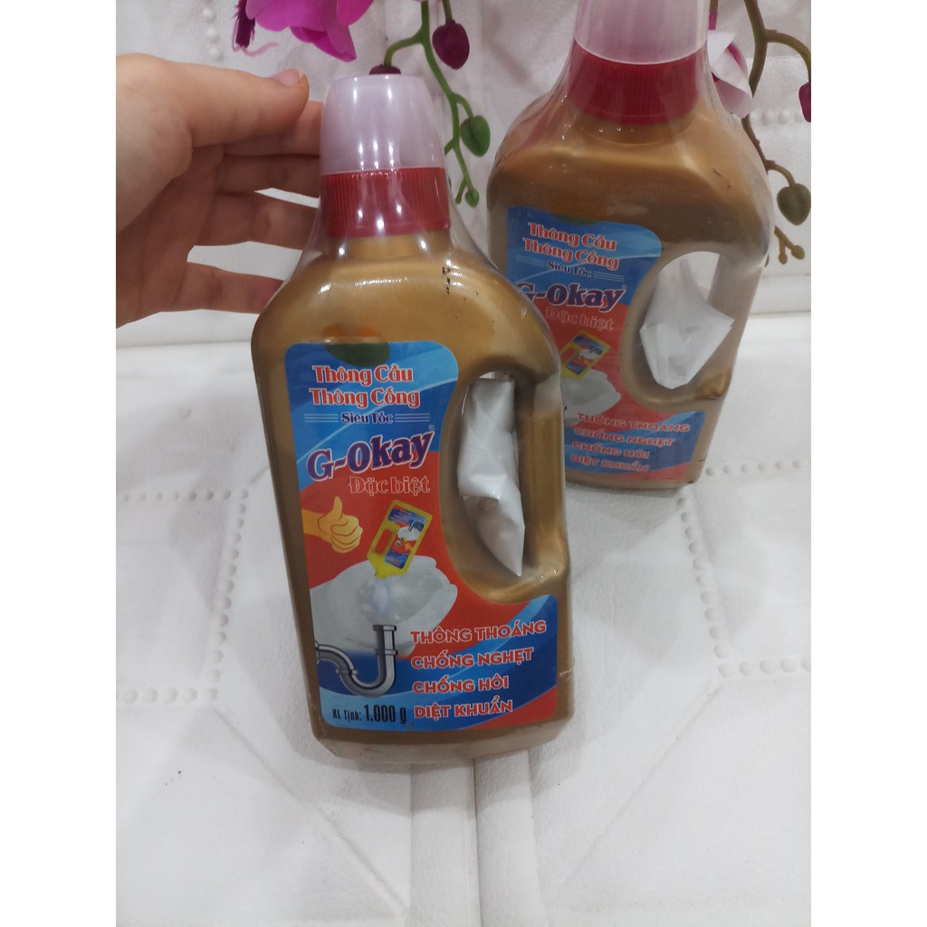 DUNG DỊCH THÔNG CẦU THÔNG CỐNG 2 IN 1 SIÊU TỐC G-OKAY CHAI 600ML SIÊU ĐẬM ĐẶC