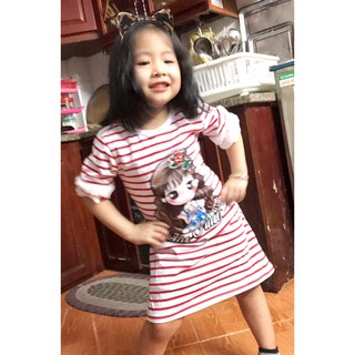Váy suông cotton hè cho bé gái size đại
