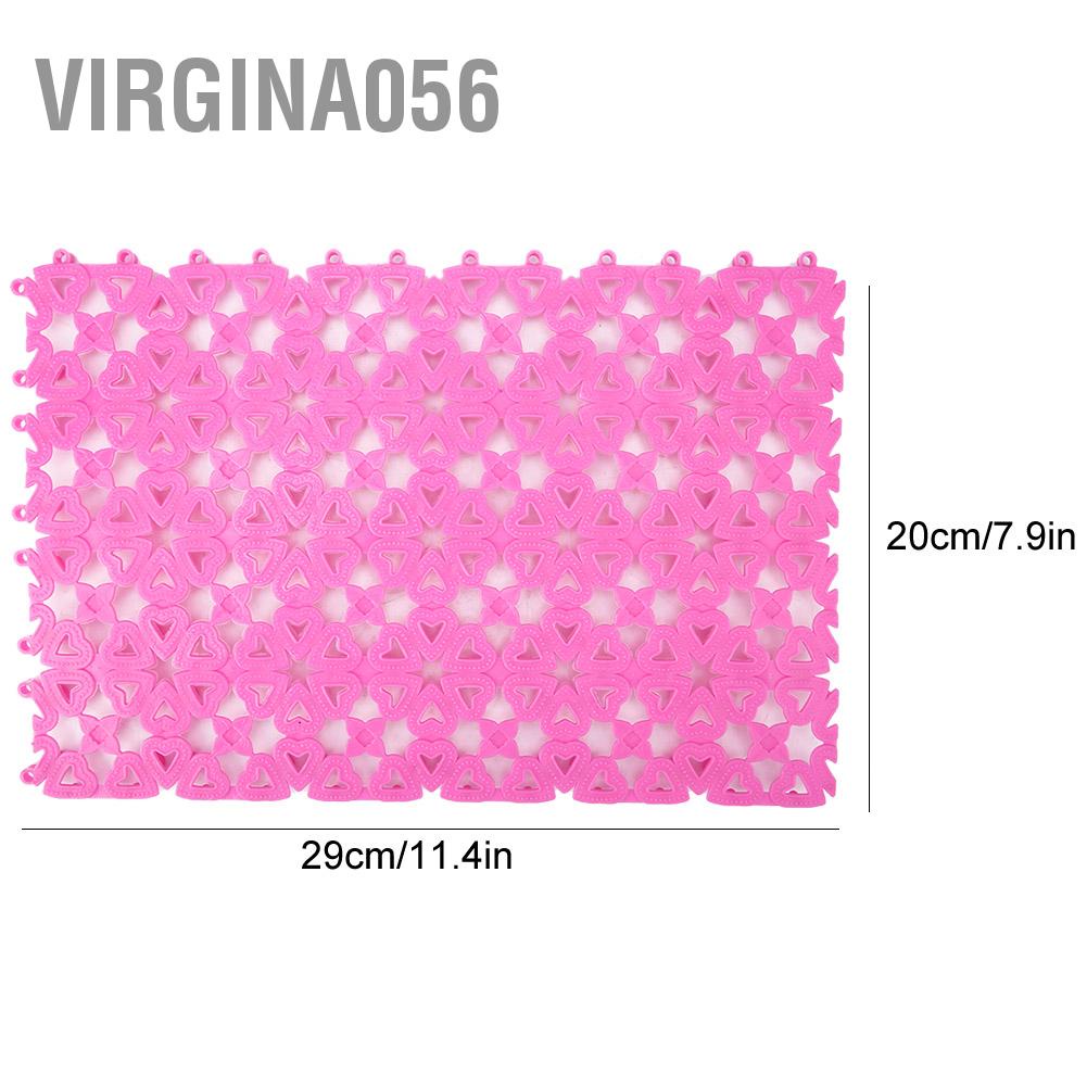 Virgina056 4 Colors Dog Cat Pet Mat Plastic Spliced Hollow Anti-slip Pads for Cage Bathroom Floor