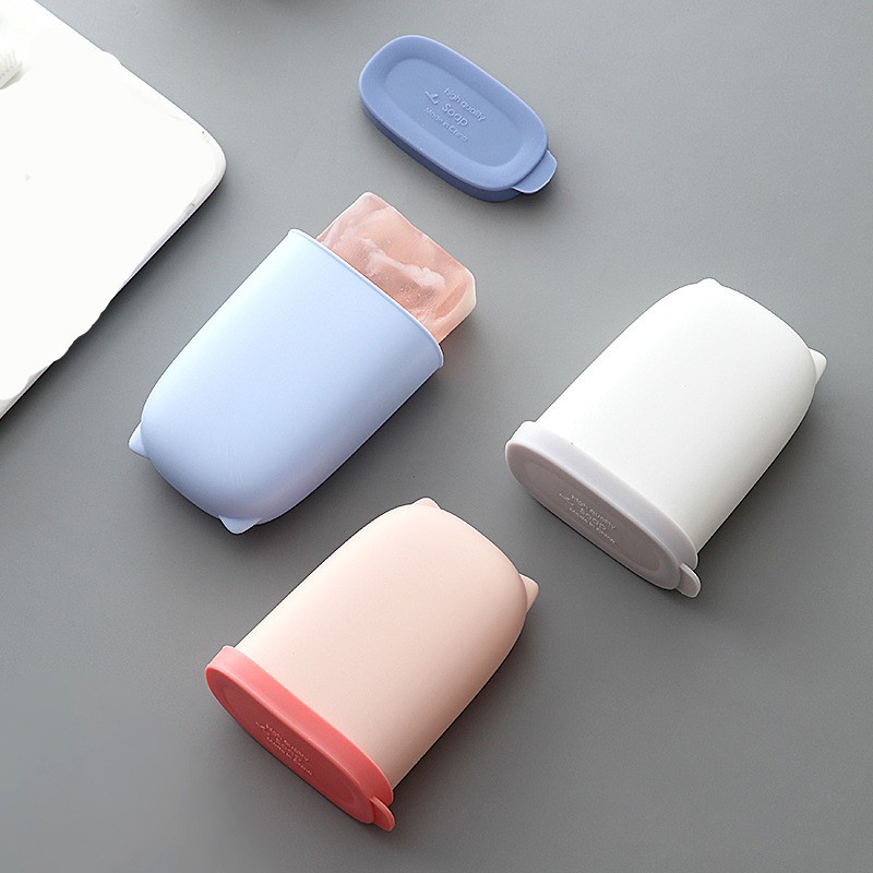 Hộp Đựng Xà Phòng Bằng Silicon Chống Nước Họa Tiết Hoạt Hình Dễ Thương