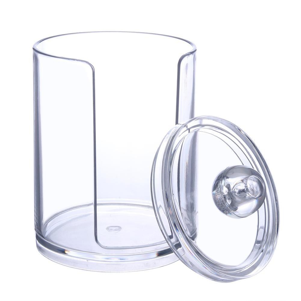 Hộp Đựng Tăm Bông Và Bông Tẩy Trang Hai Tầng Dày Hai Lớp Màu Trong Suốt Tiện Dụng