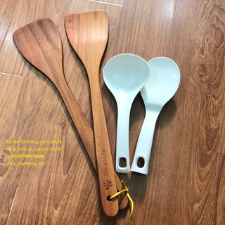 Thìa gỗ xào nấu – Bộ muỗng cơm Midea
