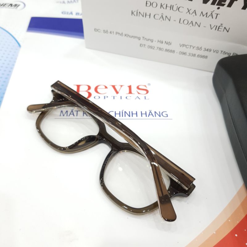 Gọng kính SS Hàn Quốc càng cốt kim loại bản lề 2 chân + Lắp kính cận theo yêu cầu.