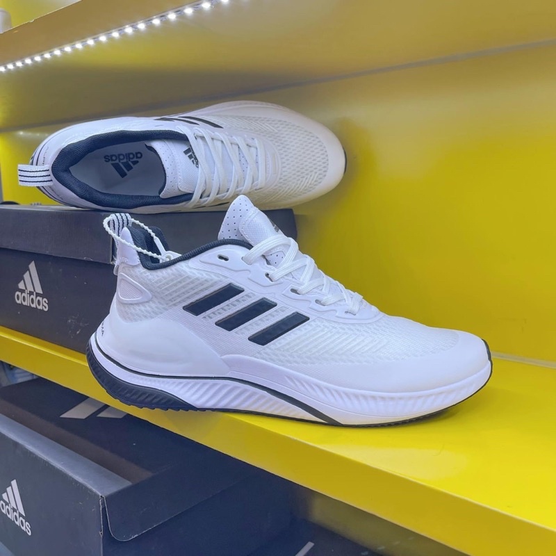 Giày thể thao sneaker alphamagma trắng sọc đen