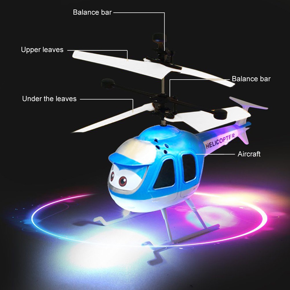 Mô hình máy bay trực thăng cảm biến hồng ngoại điều khiển từ xa kèm cáp sạc