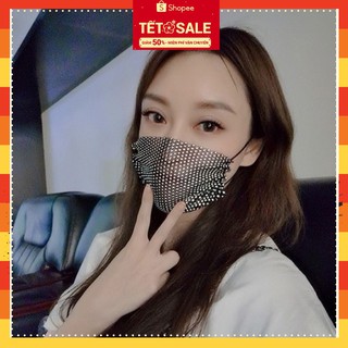 Khẩu Trang Đính Đá Lấp Lánh Thời Trang Nữ