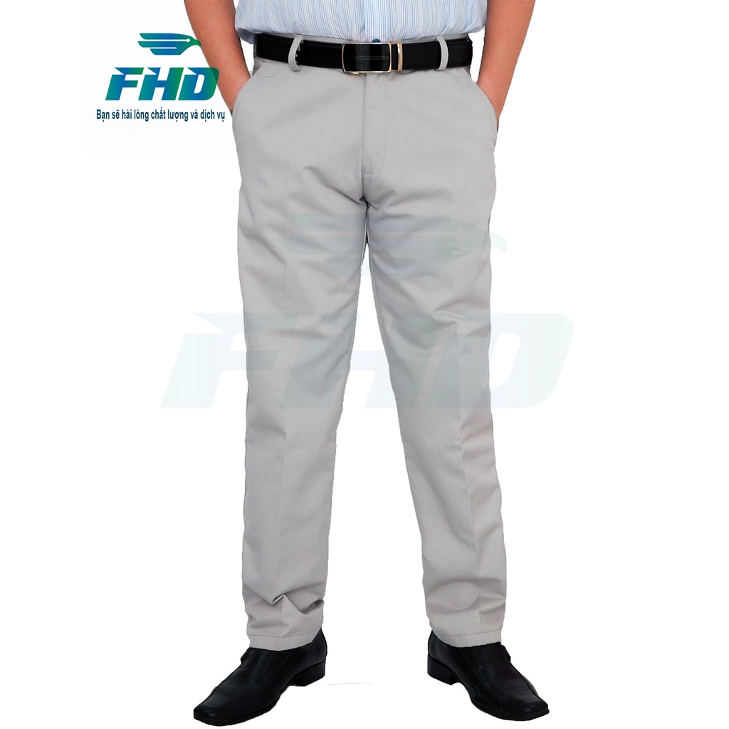 Quần dài kaki trung niên nam chất vải dày dặn đường may tỉ mỉ kỹ lưỡng không bai màu FHDQ001