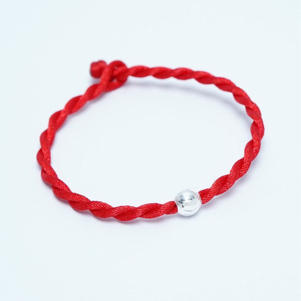 Vòng tay chỉ đỏ mix bi bạc 925 may mắn - HN 005 | BigBuy360 - bigbuy360.vn