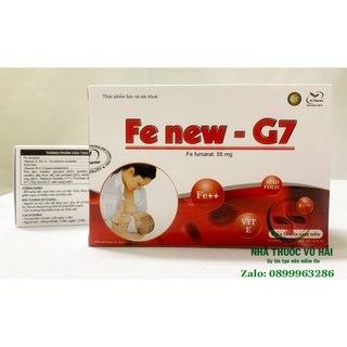 Bổ sung sắt cho mẹ bầu Fe new G7 cung cấp vitamin cho cơ thể
