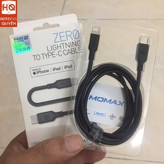 Cáp Sạc Momax Zero Type-C Ra Lightning Chuẩn MFI - màu đen