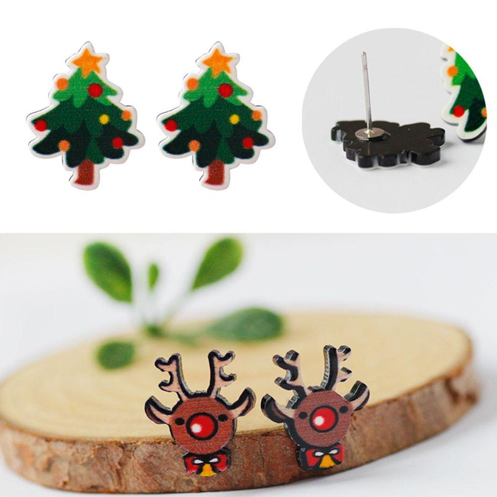 Set 5 Đôi Bông Tai Bằng Hợp Kim Thời Trang Giáng Sinh Cho Nữ