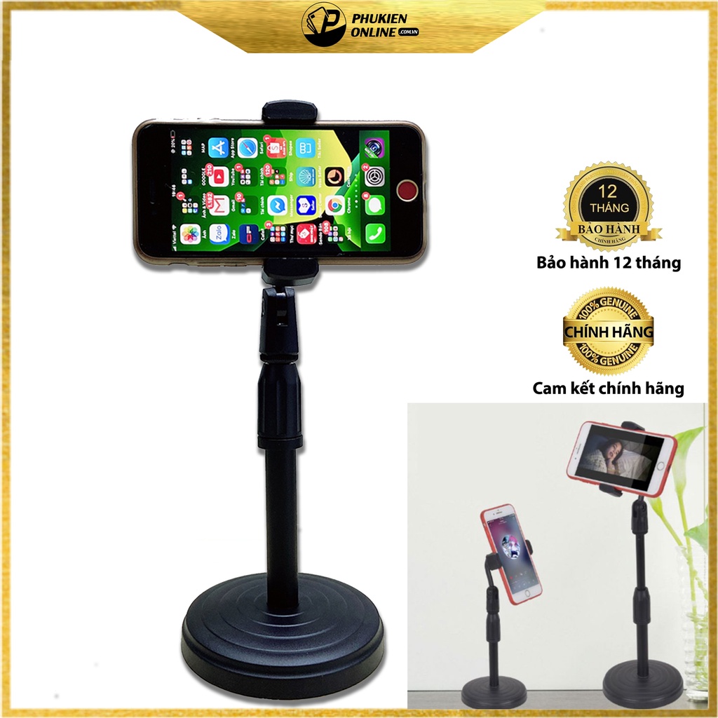 Đèn livestream FLOVEME 3in1 để bàn Đỡ Được 2 - 3 Điện Thoại Hỗ Trợ Chụp Ảnh Make Up Trang Điểm,Quay Tiktok Đèn Led 3 màu