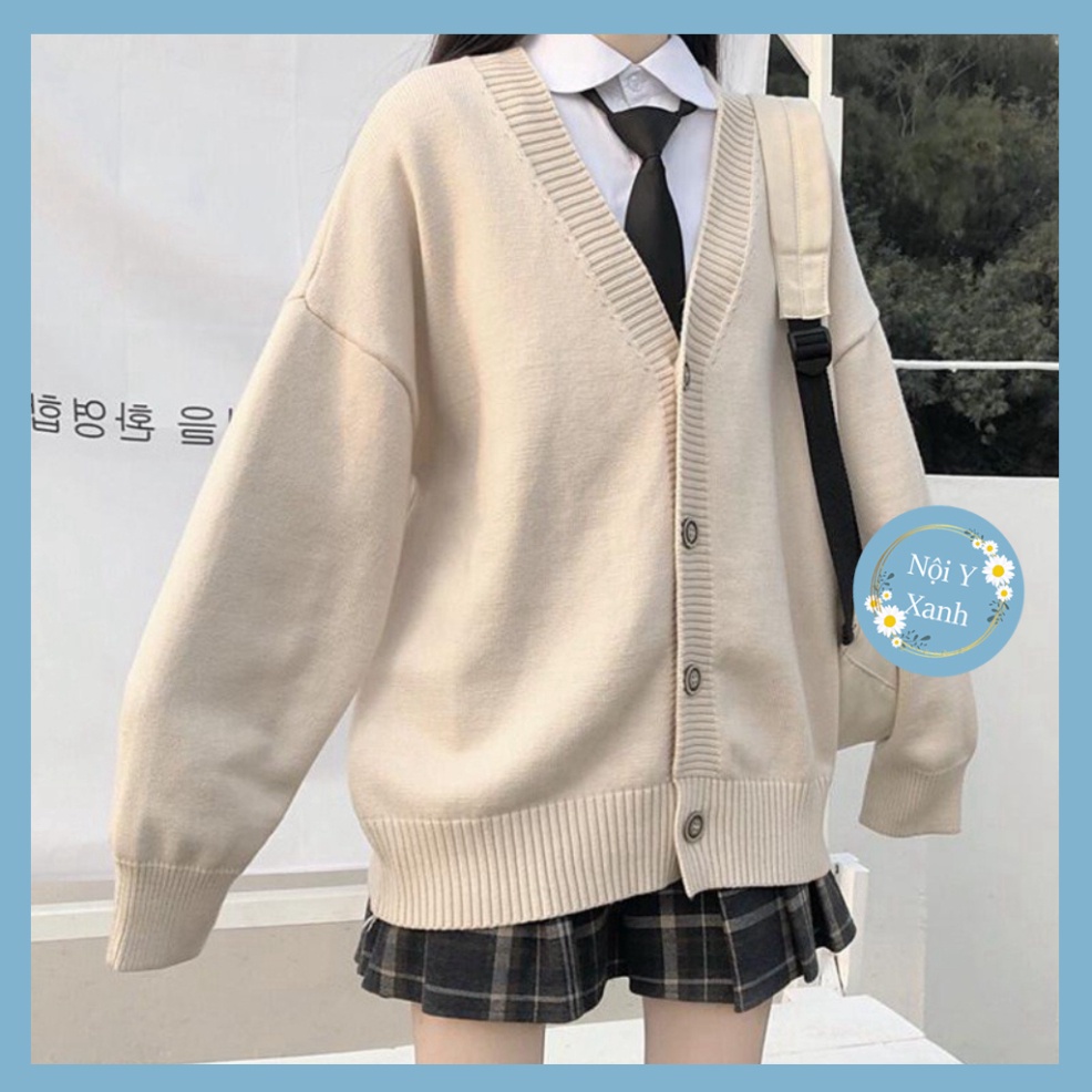 áo khoác len cardigan nữ sinh trơn dáng thon dài xinh xắn phong thái korea noiyxanh hot trend, phom đẹp, chất đẹp