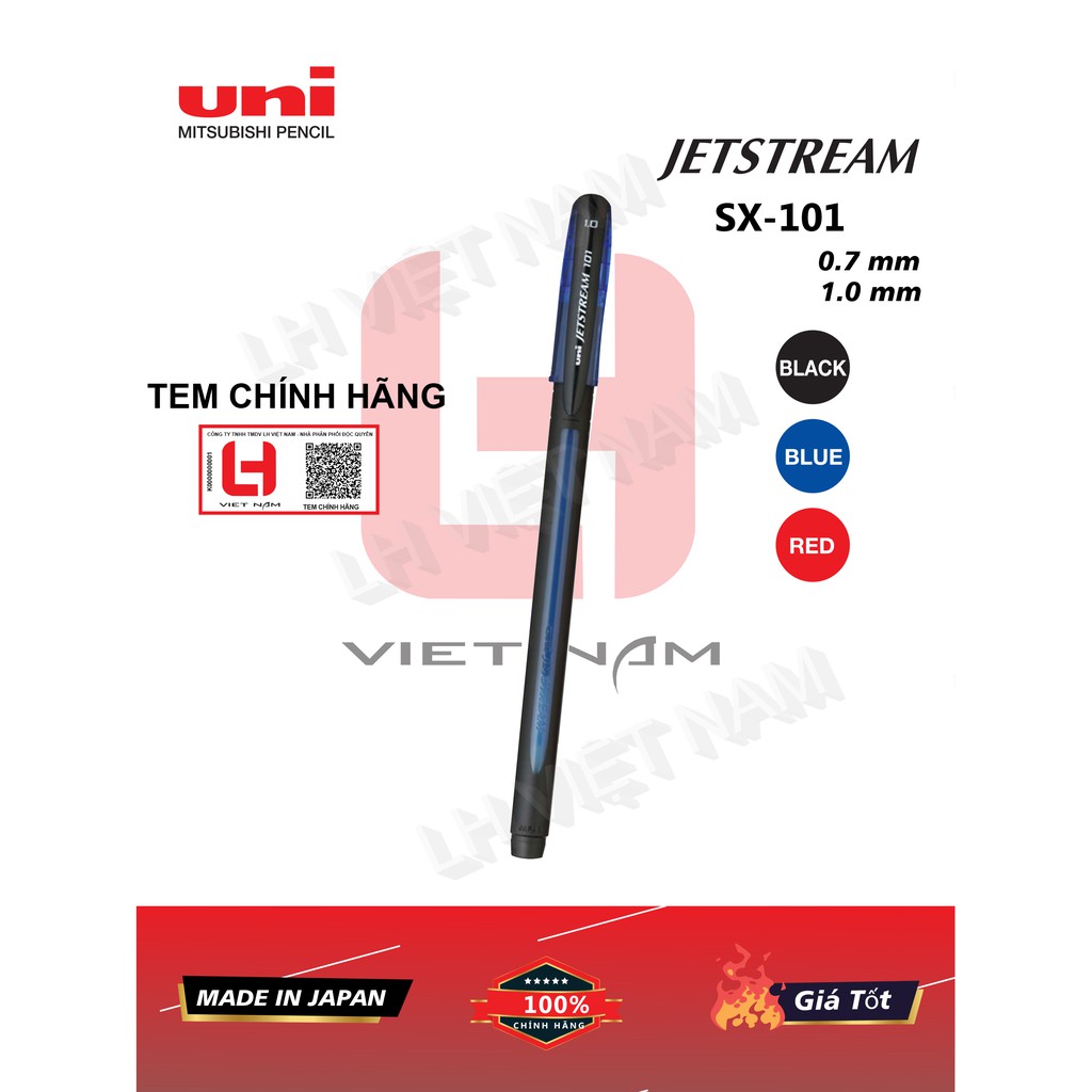 SX-101 (0.7mm - 1.0mm) UNI-BALL Jetstream Bút bi mực