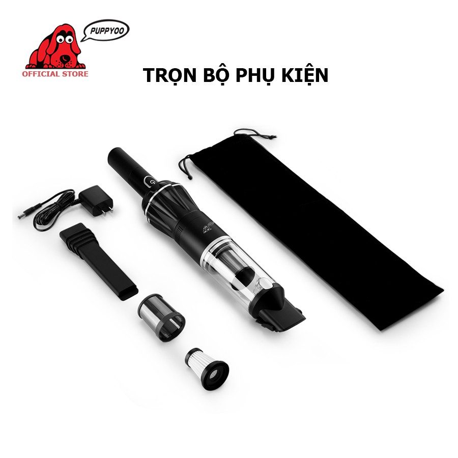 Máy hút bụi không dây cao cấp Puppyoo A10 Pro thiết kế đẳng cấp siêu nhỏ gọn chỉ 520g hàng chính hãng bảo hành 2 năm