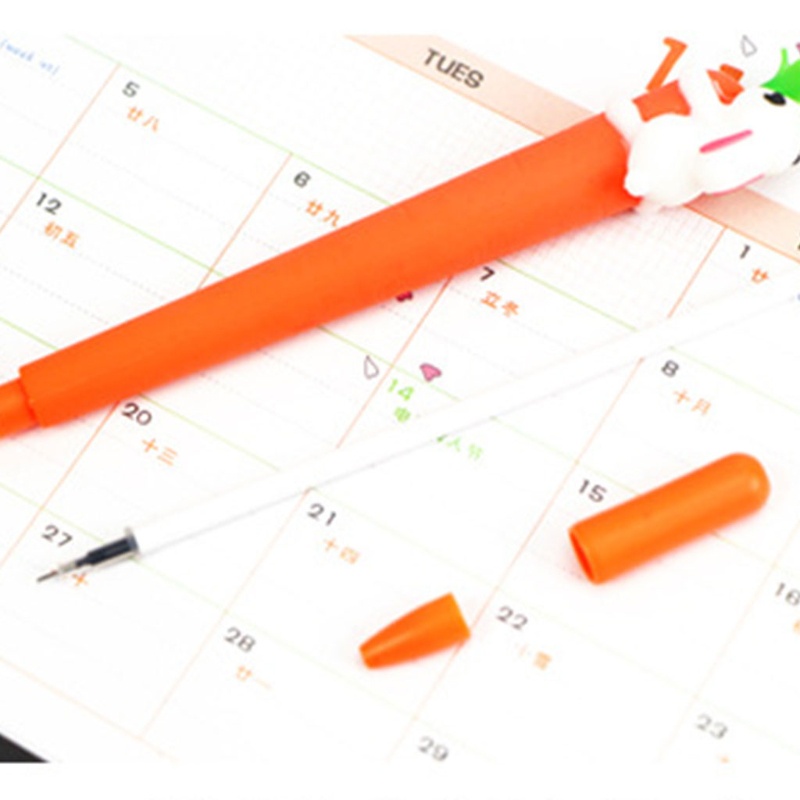 Bút Bi Mực Đen Hình Thỏ / Cà Rốt / Trái Tim Dễ Thương Cho Học Sinh / Văn Phòng