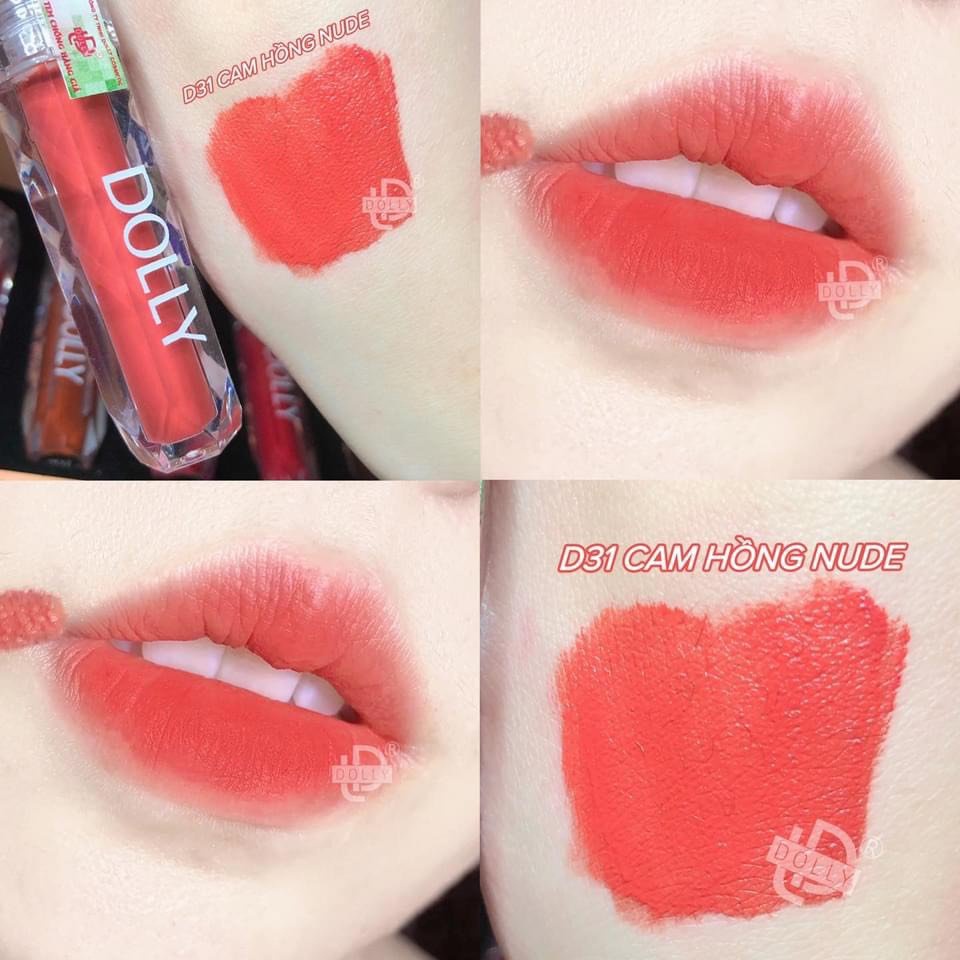 Son Kem Siêu Lì Không Chì Mềm Môi - Son Dolly Diamond Velvet Cao Cấp